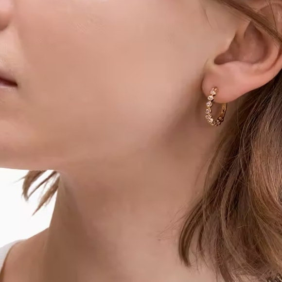 Kate Spade Light Amethyst Full Circle Huggies - Picture 3 of 3